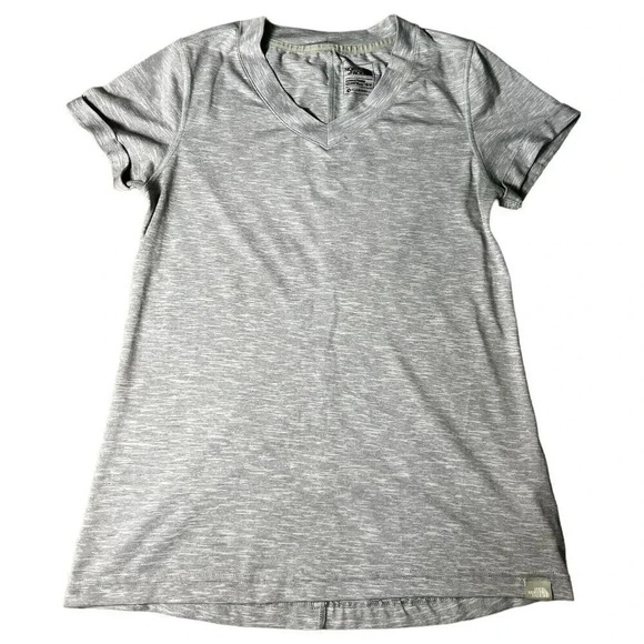 THE NORTH FACE Hyperlayer Flash Dry Short Sleeve V-Neck Gray Size small Workout - Picture 1 of 7